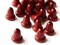 20 11mm Dark Red Wooden Bell Beads Vintage Wood End Beads Loose Bell Shaped Beads